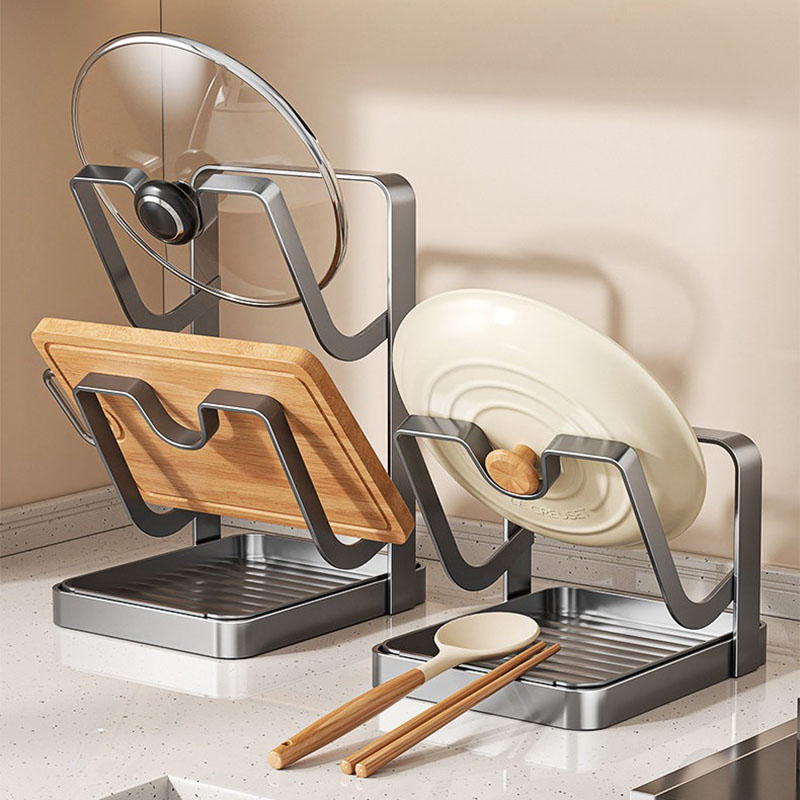 Offset Spatula Set - Wytrzymały stojak na pokrywki garnków ze