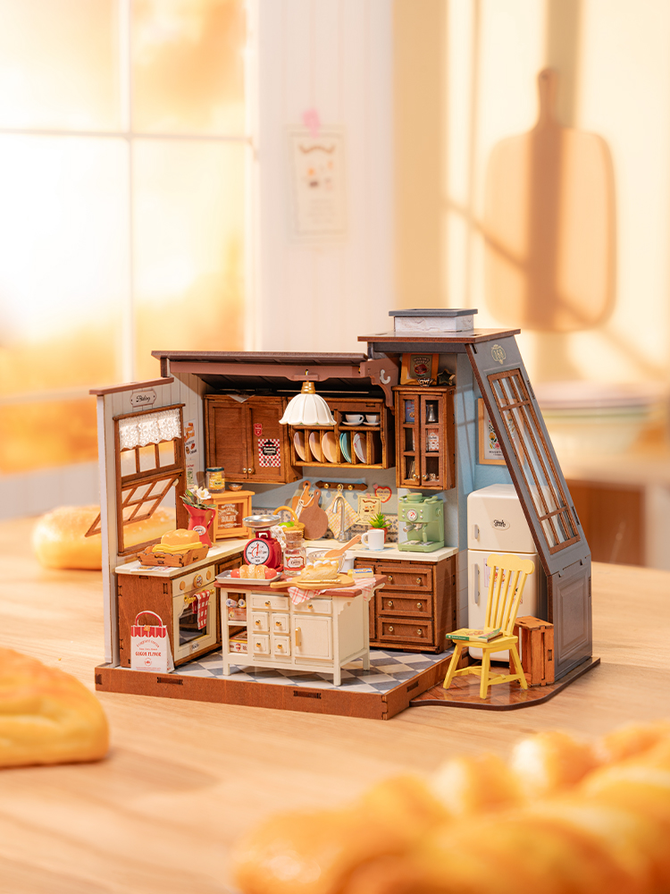 Homely Baking Kitchen Rolife - Robotime Rolife Drewniany Domek dla Lalek