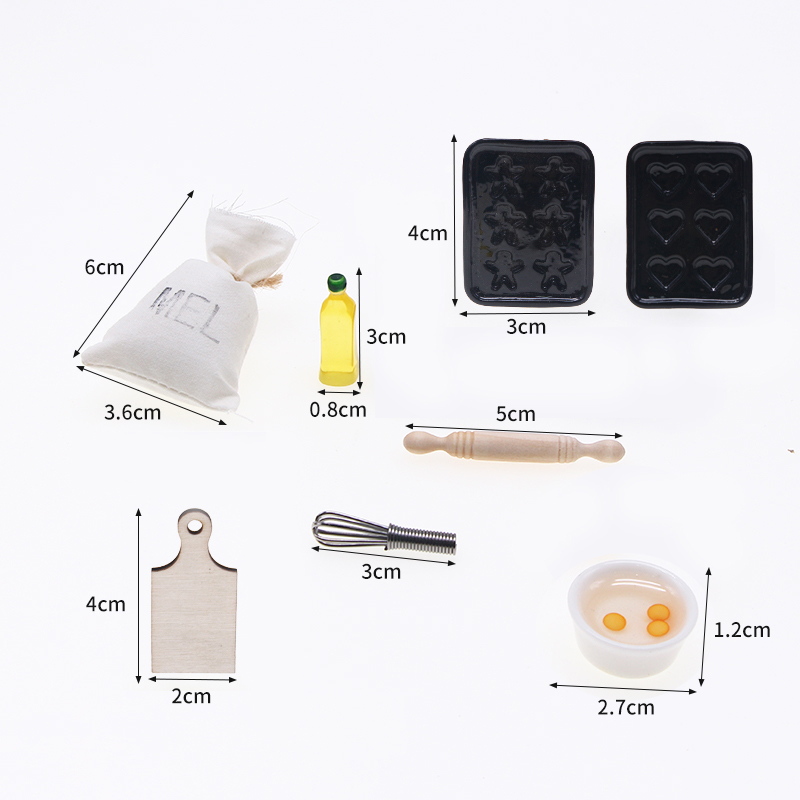 8 sztuk Dollhouse akcesoria ku – Kitchen Baking Ware recenzja i cena