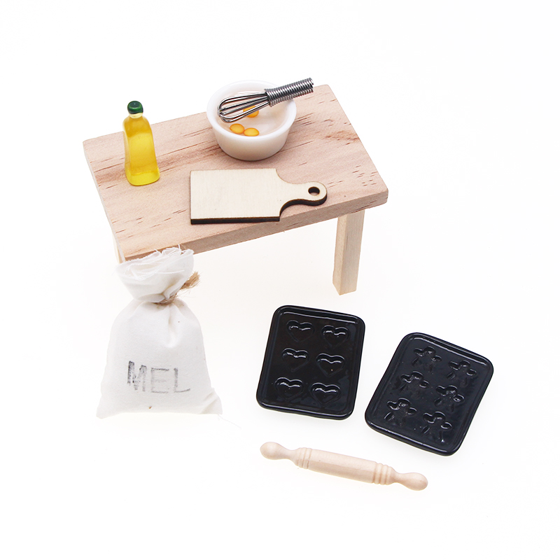 8 sztuk Dollhouse akcesoria ku – Kitchen Baking Ware recenzja i cena