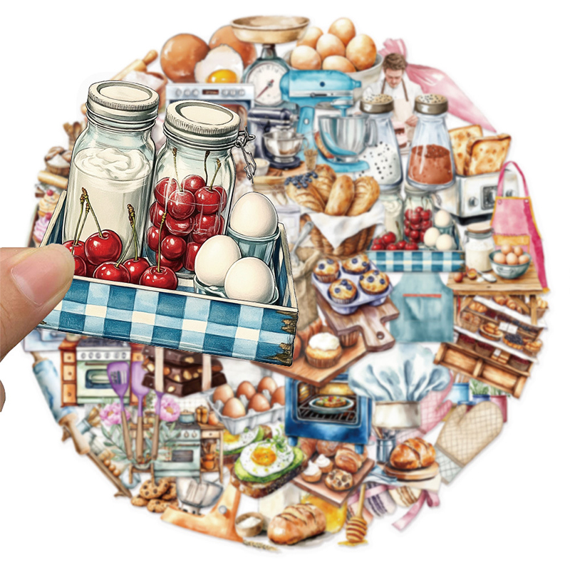50 SZTUK Śmieszne Naklejki do  – Kitchen Baking Ware recenzja i cena